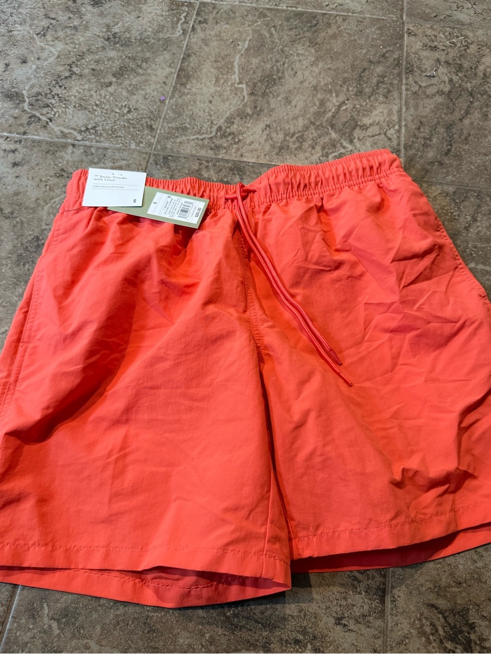 Goodfellow & Co Coral Red Men’s Swim Trunks